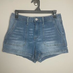 Indigo Rein Light Blue Jean Shorts with Cherry Detail size 7